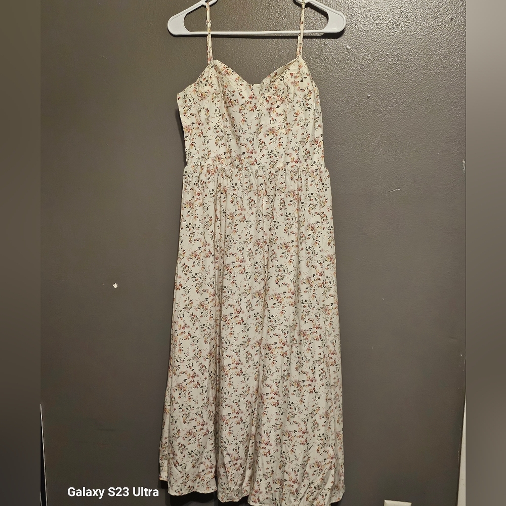 SHEIN Black and Gray Maxi Sundress with Spaghetti Straps